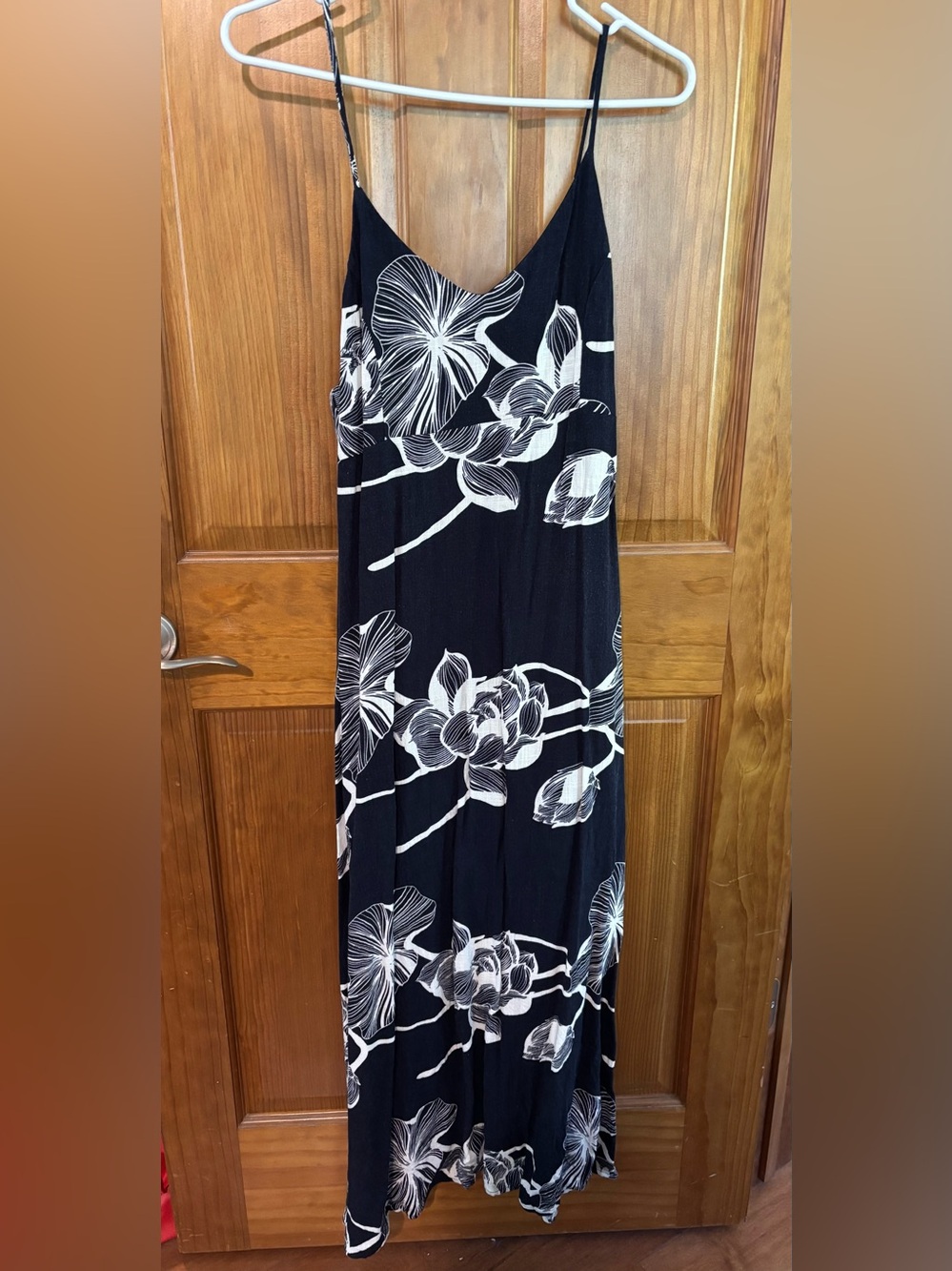 Navy & White Floral Maxi Dress